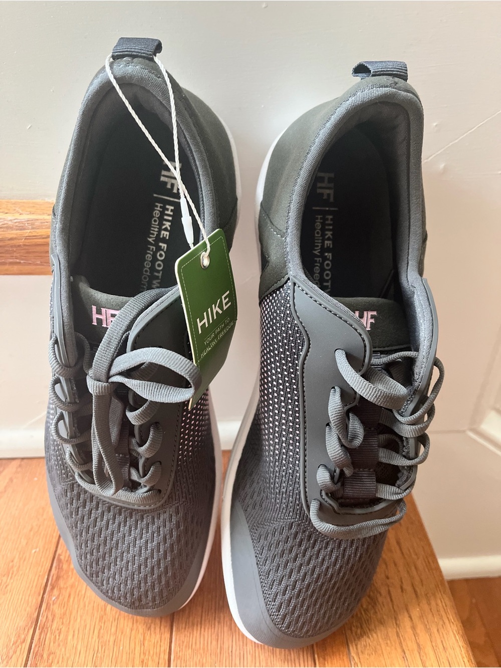 HIKE Footwear Women's Gray Knit Athletic Sneakers - Cushioned Everyday Trainer